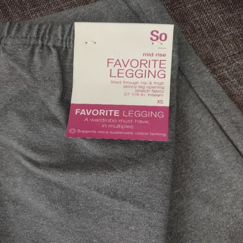 NWT Ladies Mid Rise Leggings New - Picture 3 of 4